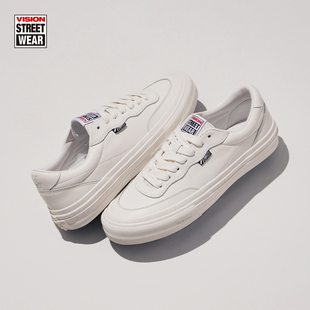 男女小白鞋 VISION官方 全皮低帮休闲板鞋 TOP复古街头滑板鞋 FLAT