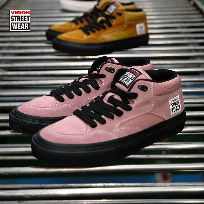 VISION官方 CONCAVE粉墨色经典街头中帮复古翻毛皮滑板鞋男女,运动鞋new,板鞋,淘宝优惠券,粉丝福利购,淘宝优惠卷