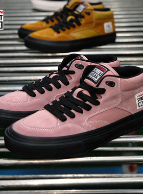 VISION官方 CONCAVE粉墨色经典街头中帮复古翻毛皮滑板鞋男女