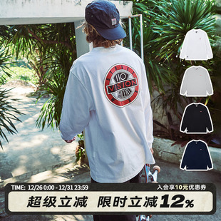 男女同款 T恤 历史复刻图案印花重磅宽松圆领长袖 VISION官方