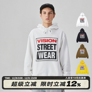 针织衫 潮流套头连帽卫衣宽松休闲时尚 男女同款 VISION官方