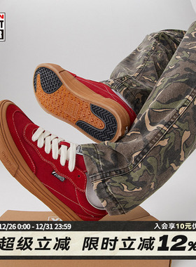 VISION官方  FLAT TOP低帮经典翻毛皮帆布鞋男女街头潮流滑板鞋