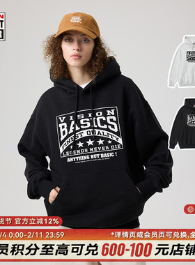 VISION官方  历史复刻图案VISION BASICS宽松连帽卫衣2色男女秋新