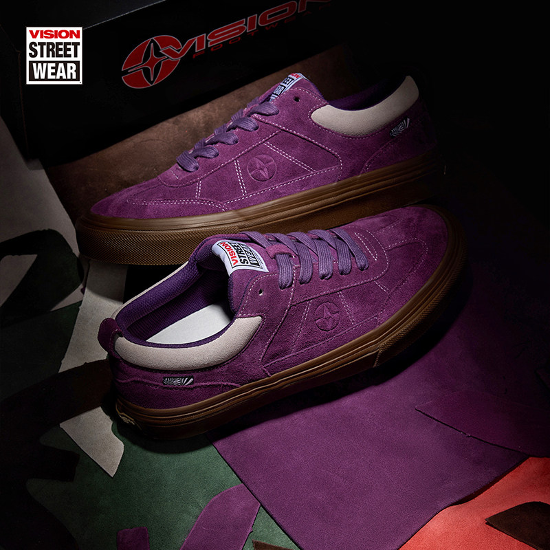 VISION官方 CHOPPER系列丝光全反毛皮葡萄紫复古T头滑板鞋,运动鞋new,板鞋,淘宝优惠券,粉丝福利购,淘宝优惠卷