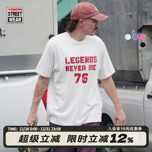 复古竹节宽松圆领短袖 VISION官方 die美式 never T恤4色 Legends