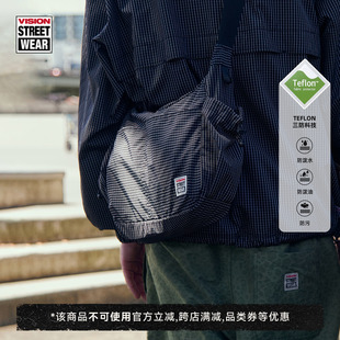 VISION官方 Teflon三防定织反光格纹多功能可收纳轻量斜挎包