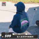 复刻系列 pig VISION官方 pink 美式 复古做旧连帽卫衣男女秋款
