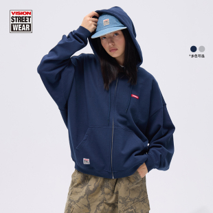 BOGO印花宽松拉链卫衣连帽外套26早春新 复古经典 VISION官方 美式