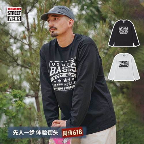VISION宽松长袖运动T恤
