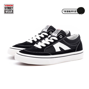 预售 街头运动板鞋 VISION官方 黑低帮帆布鞋 STICK 复古经典