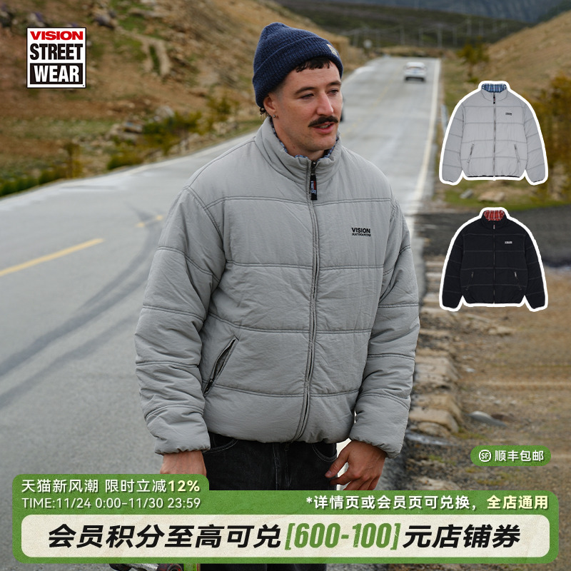 VISION双面穿格纹棉服