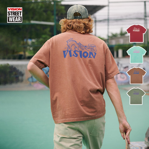 VISION水洗印花短T