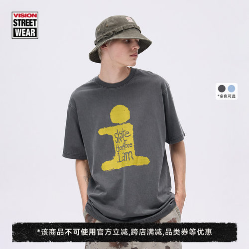 VISION官方复古印花短袖T恤