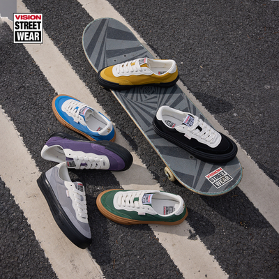 VISION官方网眼翻毛皮滑板鞋