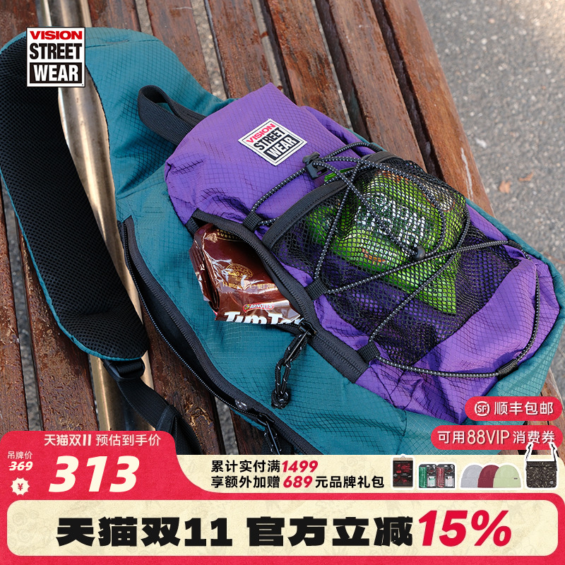 VISION官方 街头潮流斜挎包轻薄便捷户外骑行多功能弓箭包3色新款
