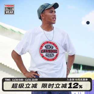 T恤2色男女 街头宽松圆领短袖 VISION官方 历史复刻系列美式