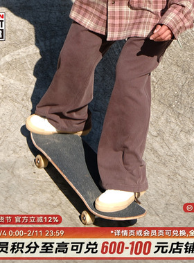 VISION官方 美式复古宽松直筒针织裤运动休闲长裤2色男女秋新款