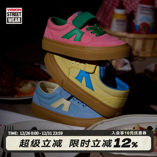 25新款 VISION童鞋 男女运动鞋 复古板鞋 STICKY魔术贴低帮帆布鞋