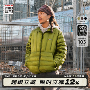 VISION官方 650蓬鸭绒防泼水立领可收纳柔软羽绒服石墨烯保暖 短款