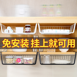 宿舍神器桌下置物架学生寝室书桌收纳架衣柜分层隔板床头零食挂篮