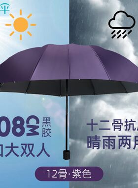 天堂伞十二骨手动超大号雨伞男