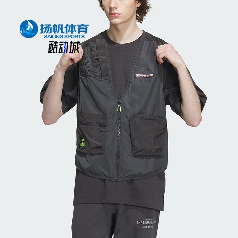 Adidas/阿迪达斯正品 VEST变形金刚男子运动休闲马甲IK3492