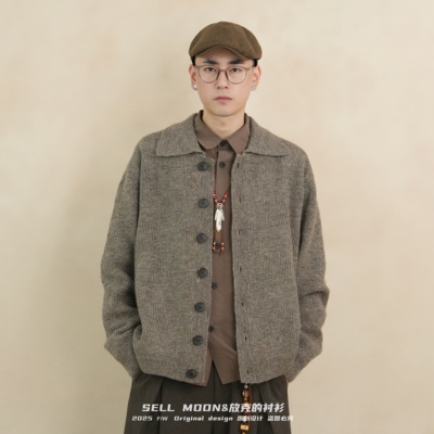 毛衣翻领慵懒老钱风UTU012