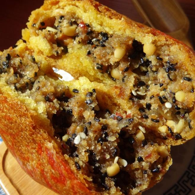 胡麻油混糖五仁月饼 呼市老式手工酥皮月饼 内蒙古特产丰镇月饼