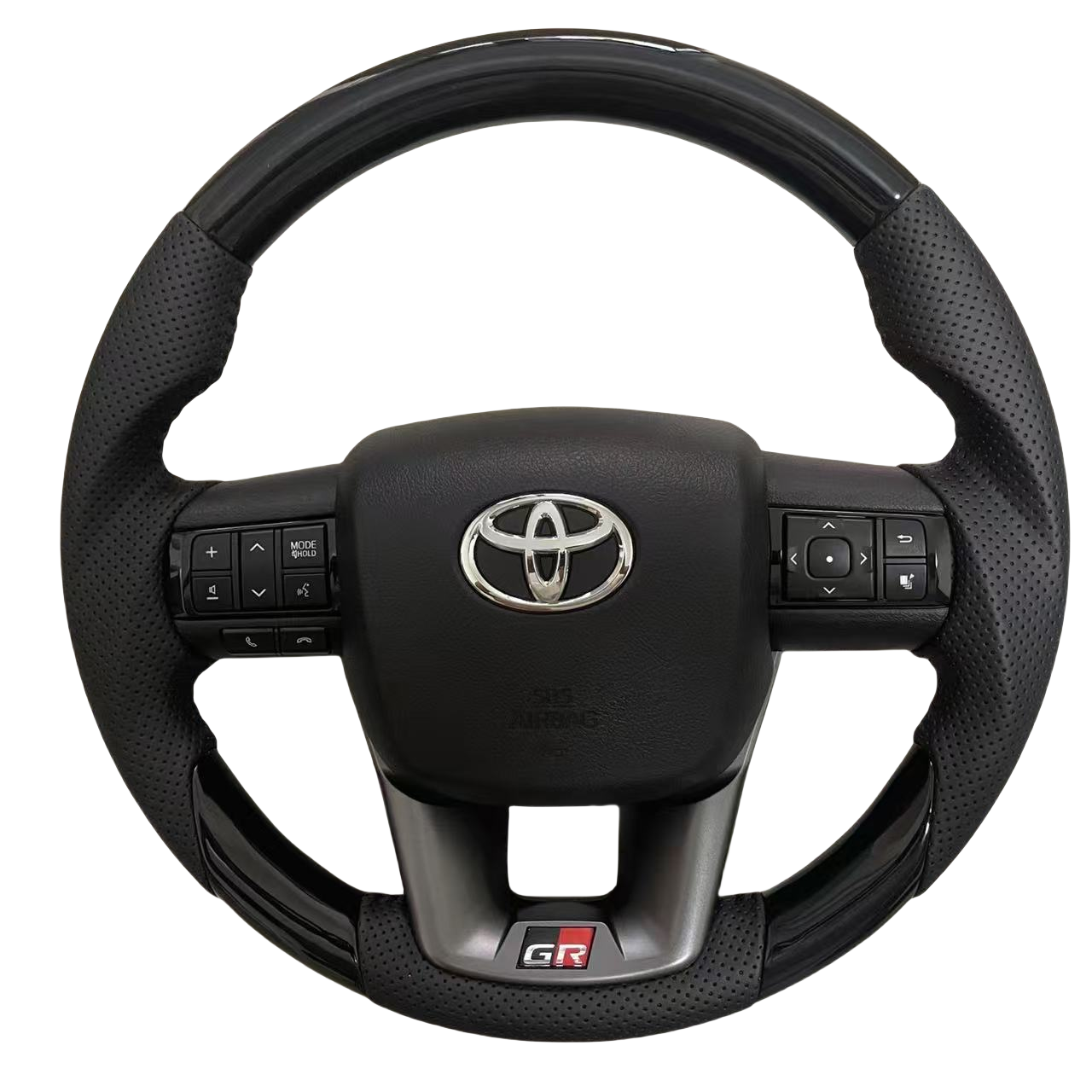 适用于海拉克斯 hilux LC79霸道改装桃木方向盘总成碳纤维真皮GR