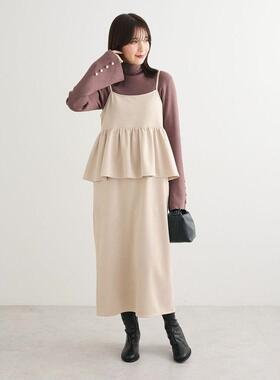 D15069日单新款后抽绳系带套头微宽松显瘦女甜美气质可调节吊带裙