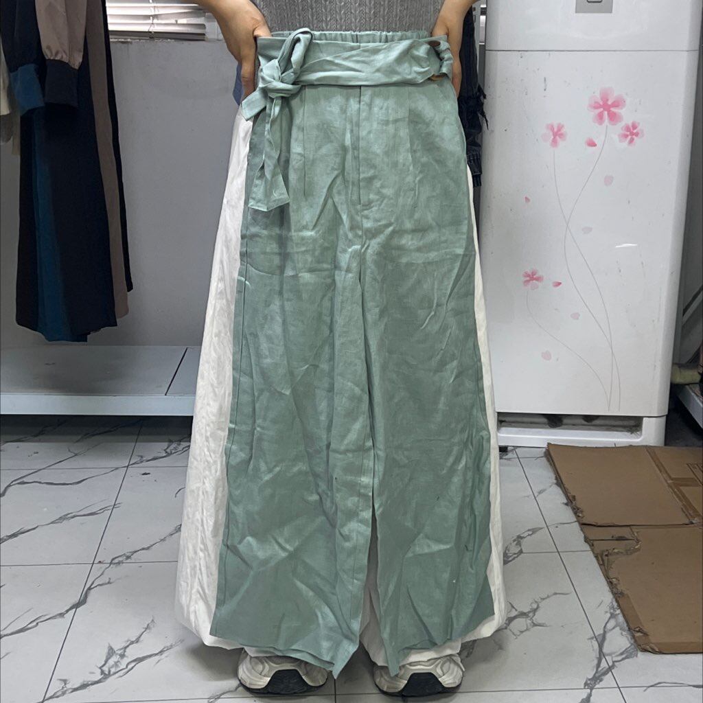 173,月亮家裤子,纯亚麻,内衬含棉,62-82腰,108臀,98长,
