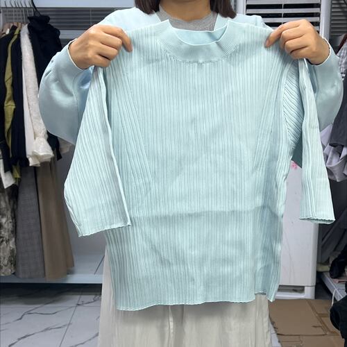 742，蓝色针织，3L码，100-120胸围58长，