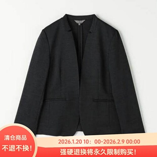 C12016日单早秋新款客供料单粒扣微宽松女气质短款呢子西装外套