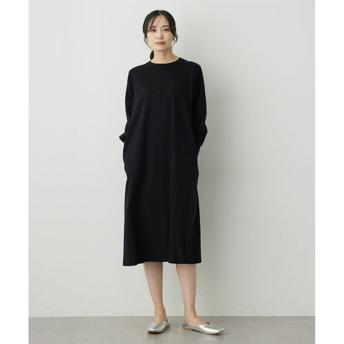 E05016日单新款客供料圆领套头宽松显瘦女简洁纯色冷感棉连衣裙