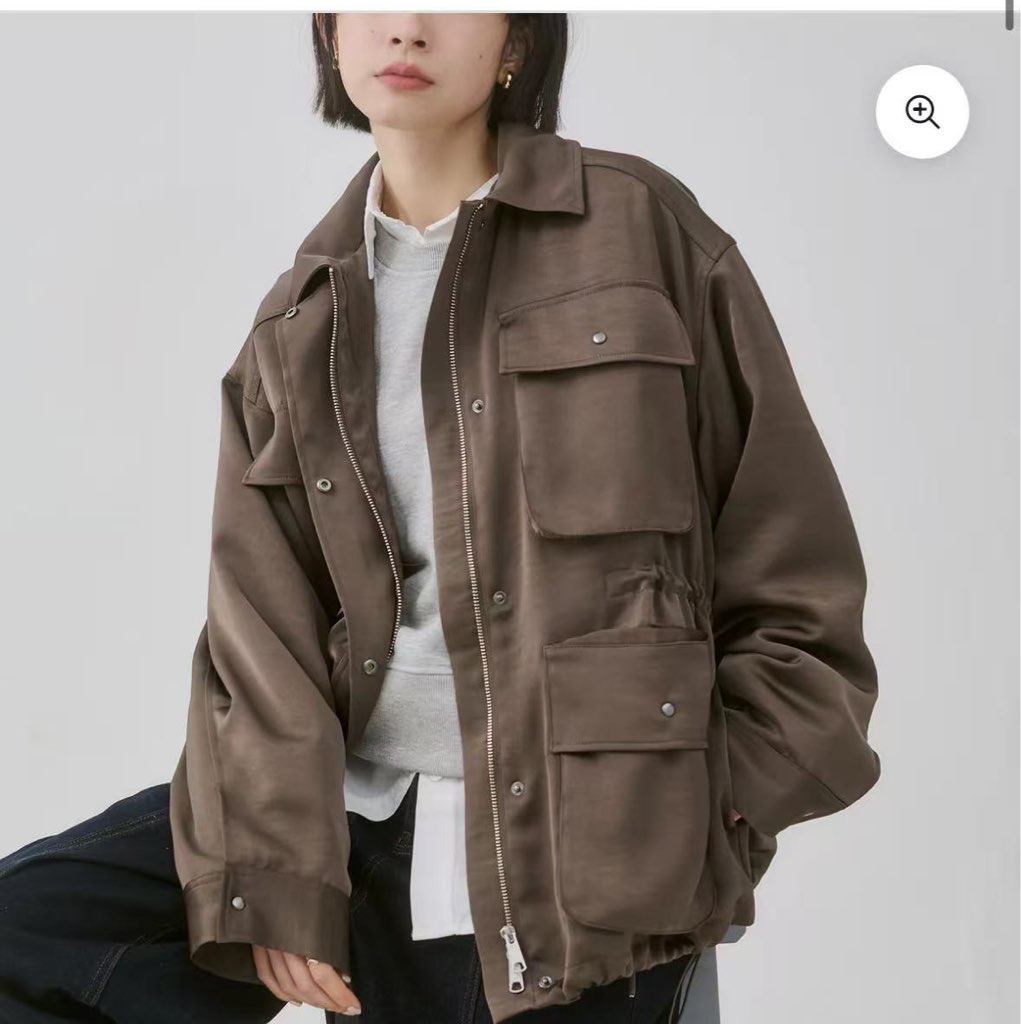 12980日元新款高级缎面工装外套