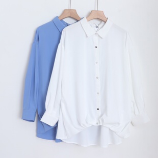 衬衫 单排重工扣后绑带宽松显瘦女气质长袖 新款 D22077日单26年春季