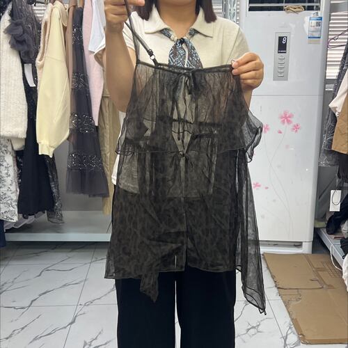 17，Ni_ko 豹纹网纱吊带，少肩带，