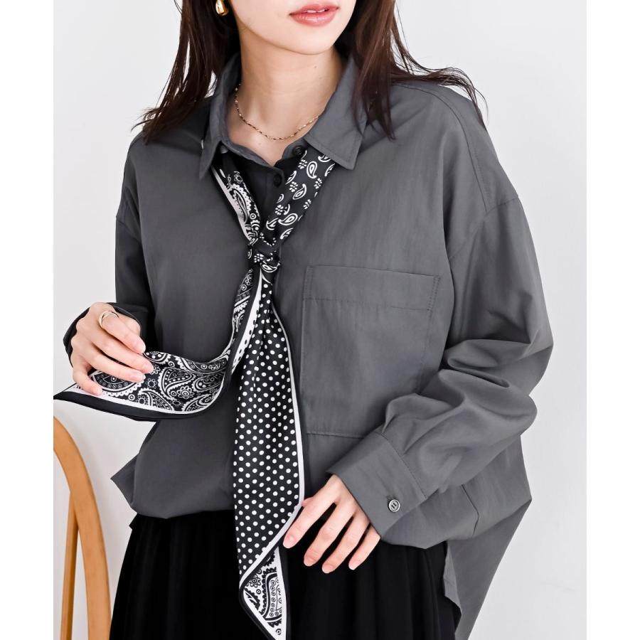 D16043日单新款客供料气质通勤单排扣宽松女纯色简洁休闲长袖衬衫