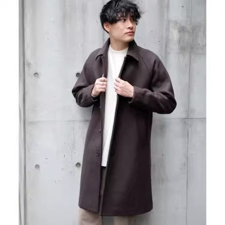 D02067日单秋冬新款贵牌1.4W单排扣宽松休闲男商务中长款呢子外套