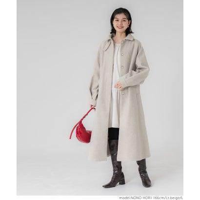 D04048日单秋冬新款隐形扣宽松休闲保暖女纯色气质长款呢子外套