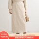 B07070日单新款 客供料后松紧高腰显瘦女纯色气质长款 开叉半身裙