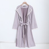 D170119日单翻边领PU皮包边无扣宽松显瘦女气质麂皮绒风衣外套