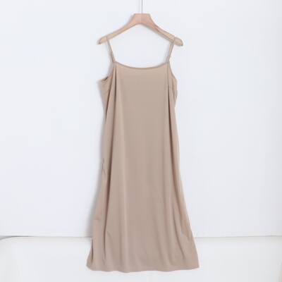 D12005日单客供料套头微宽松打底内衬裙女纯色简洁可调节吊带裙