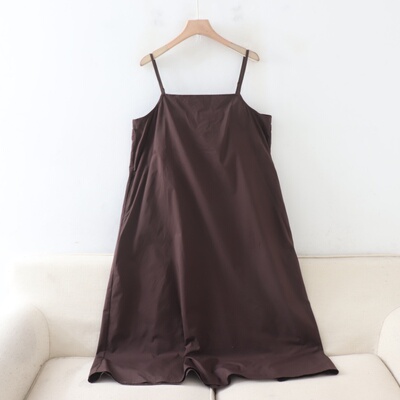 C07011日单新款客供后松紧套头宽松显瘦A字裙女气质可调节吊带裙