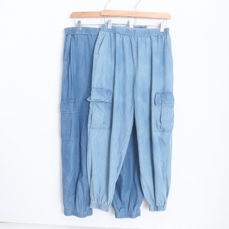 D140102日单新款客供松紧高腰宽松休闲女通勤水洗做旧牛仔哈伦裤