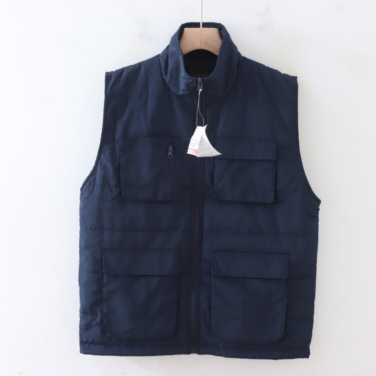 C02034日单秋款客供料拉链立领宽松保暖好搭配女纯色加厚工装马夹