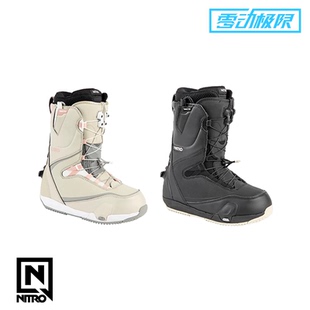 零动极限 W24 Nitro Step on 女款快穿单板滑雪鞋固定器套装
