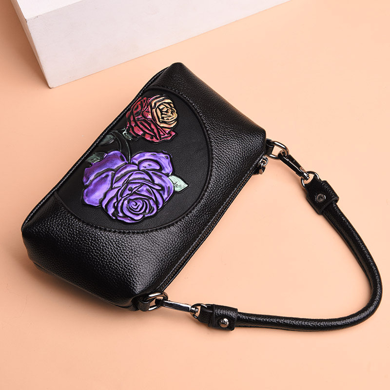 2020新款妈妈包单肩小包女斜挎包手拎婆婆软皮轻便中老年人手提包