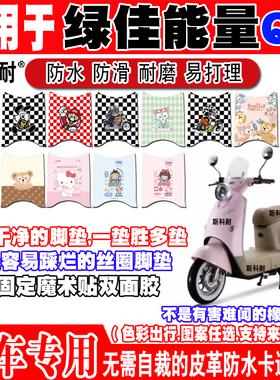 绿佳巴黎Q8电动车脚垫TDR6022Z防水防滑皮革脚踏垫LJ1200DT-69