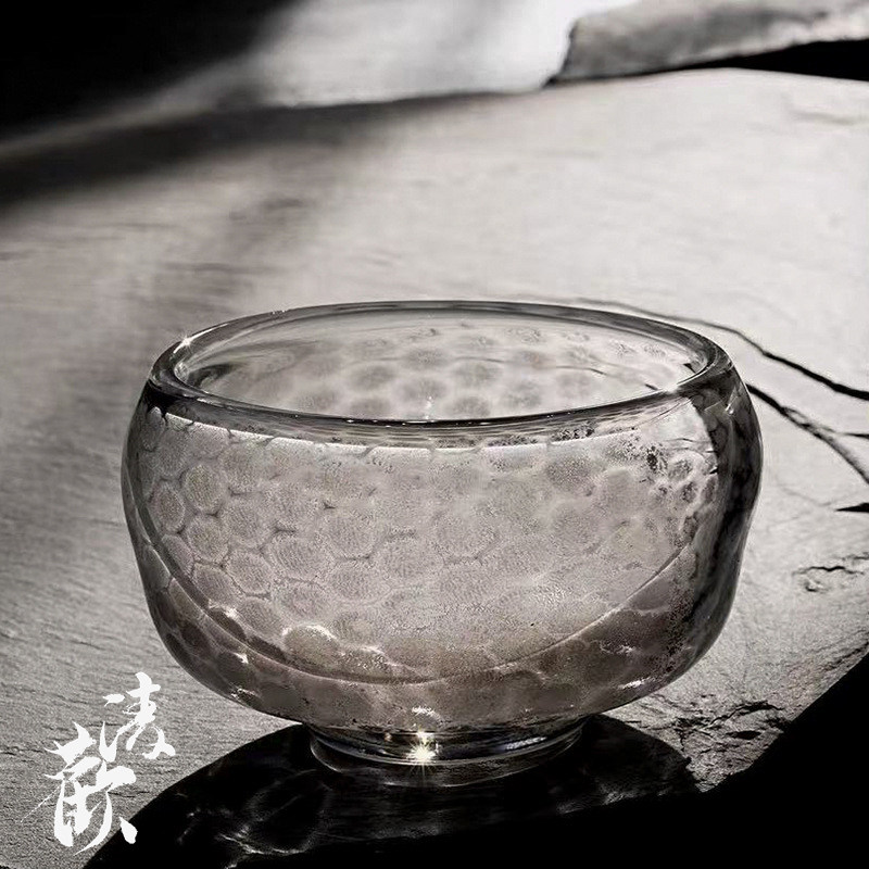 清欢丨饴山手工琉璃茶洗茶渣缸 家用大容量水盂建水茶台茶道配件